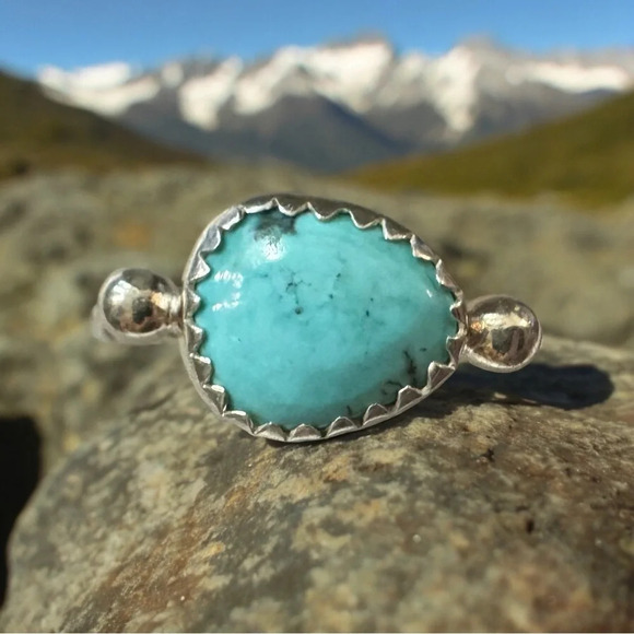 Robin’s Egg Turquoise Sterling Silver Ring (8) - Picture 1 of 6